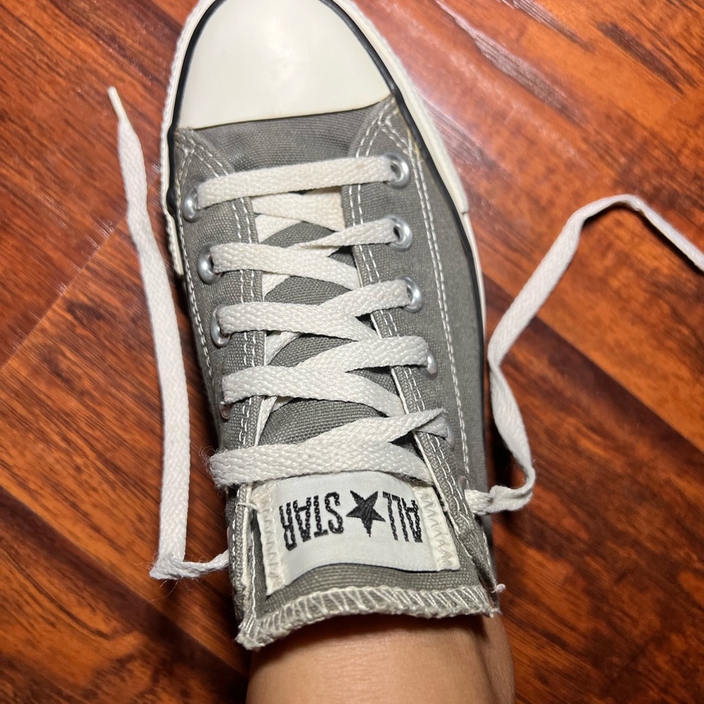 Converse Gray and White Women's Shoes - Picture 9 of 11